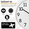 Clockswise 11" Modern Minimalist Round Wall Clock Analog Display Step Movement Mechanism Easy-to-Read Timepiece for Living Room Kitchen Office or Bedroom Wall Decor